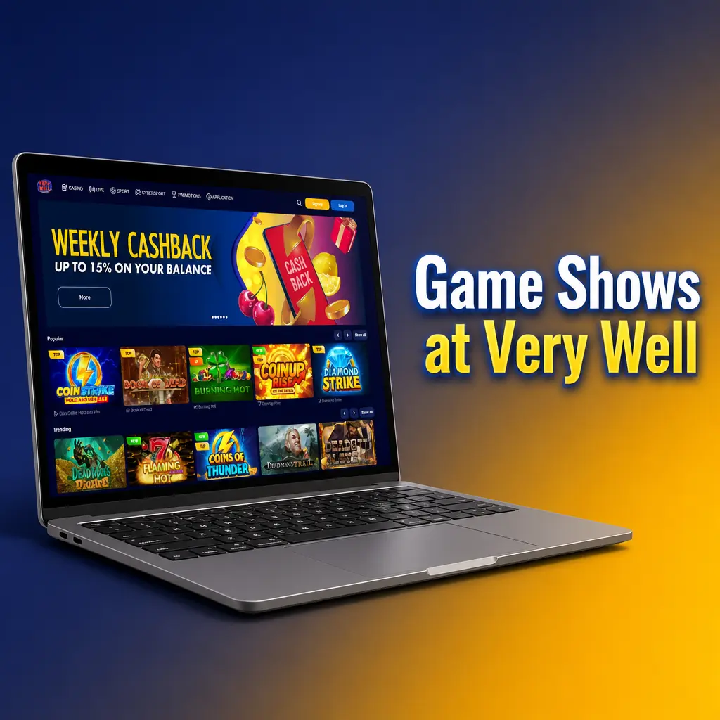 Live game show betting at Very Well Casino featuring Crazy Time, Monopoly Live and Wheel of Fortune with real-money mechanics