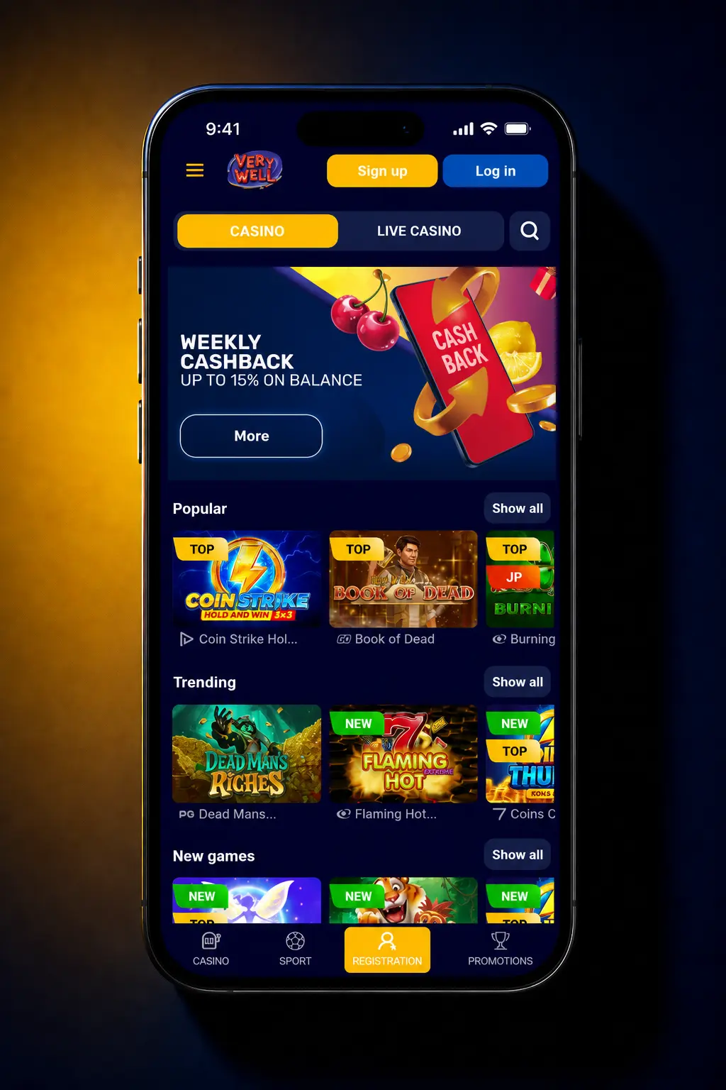 Step-by-step guide to claiming the Very Well Casino registration welcome bonus with 400% match and 300 free spins