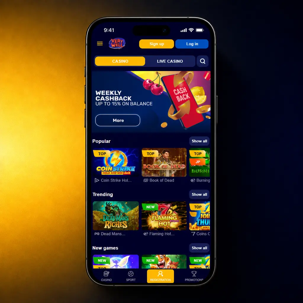 Step-by-step deposit guide for UK players at Very Well Casino showing cashier options and payment methods