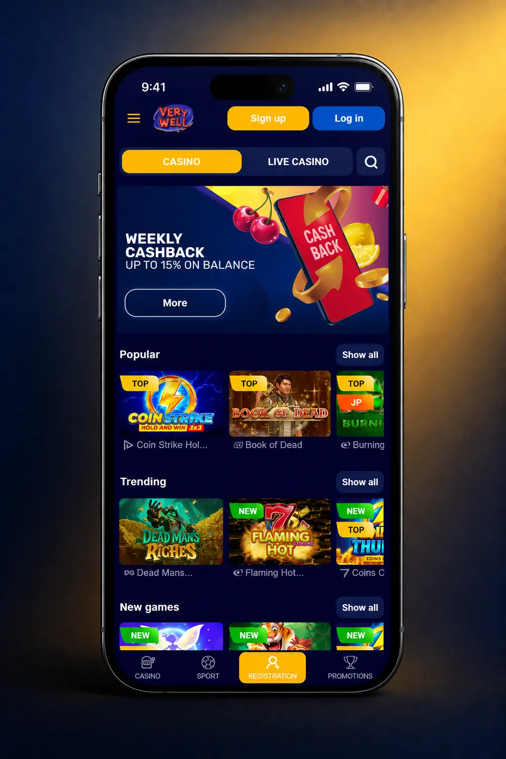 Step-by-step guide to entering the Very Well Casino bonus code at registration or cashier for UK players