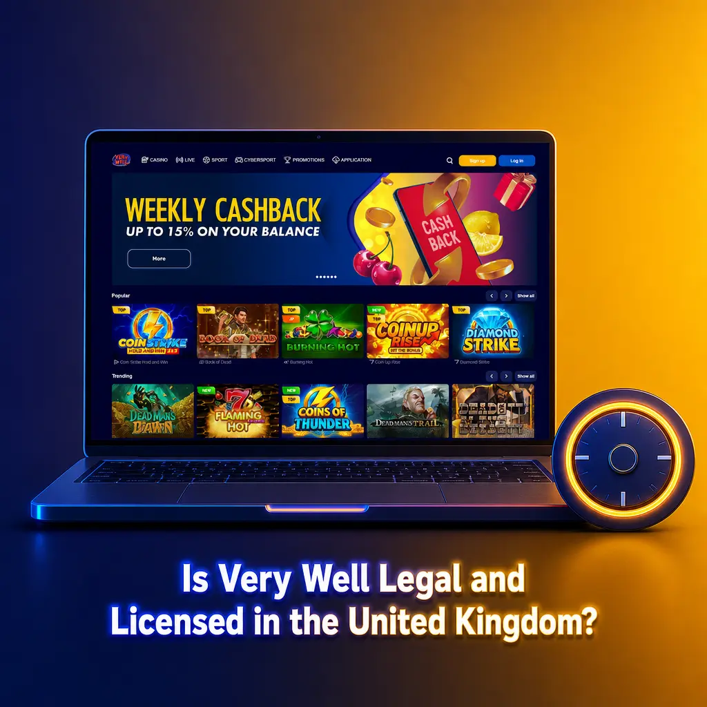 Very Well Casino international gaming licence with SSL encryption and RNG software for UK players
