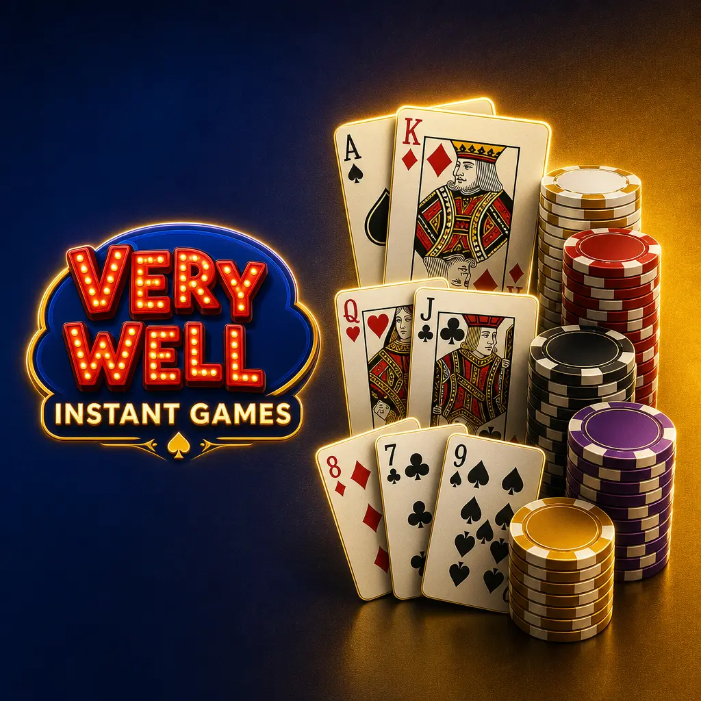 Very Well Casino instant games including Crash, Plinko, Mines, Keno, Dice and Fast Lottery for quick results