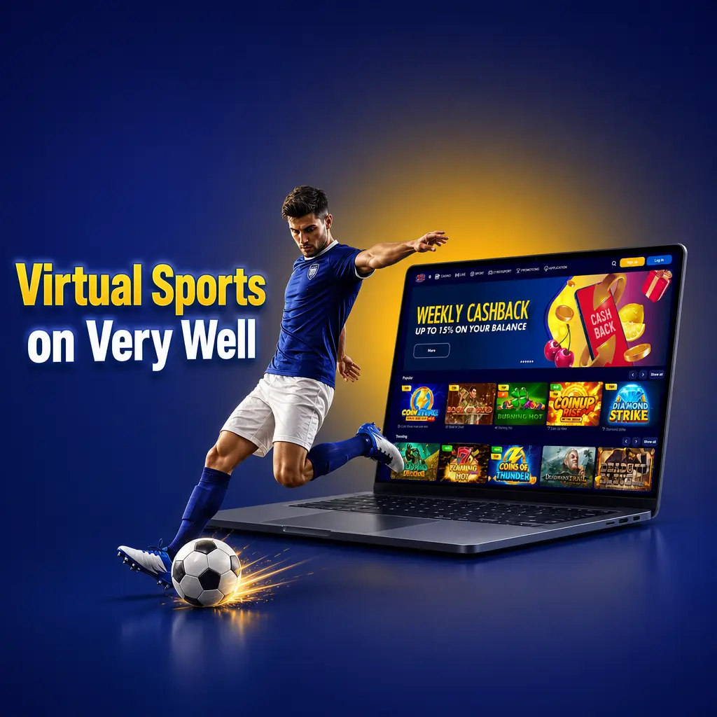 Virtual sports betting options on Very Well including football, horse racing, basketball, tennis and greyhound racing available 24/7